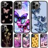 Beautiful Butterfly Phone Case For iPhone 17 Air 14 13 12 16Pro Max 15  Plus Max Cover Shell Coque