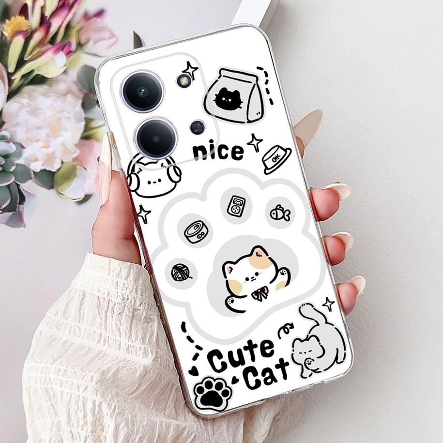 For Xiaomi Redmi 15C 5G Case 2025 Popular Flower Soft Silicone Transparent TPU Phone Cover For Redmi15C 5G Poco C85 173mm Bumper