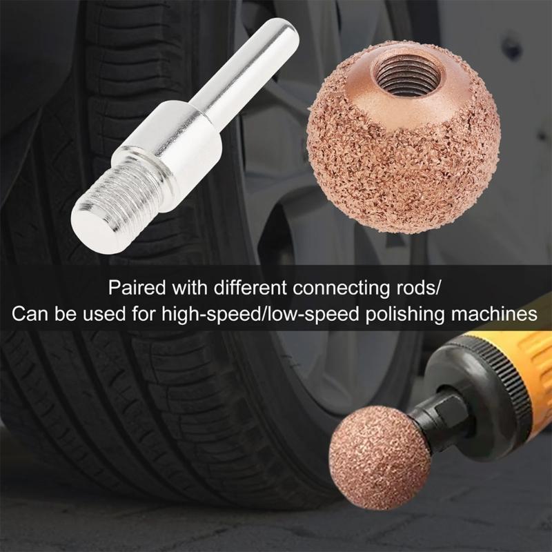 Small Abrasive Grinding Head 25mm Car Tire Repair Tools Metal for Grinding Head Coarse Auto Bike Tire Polishing Tool