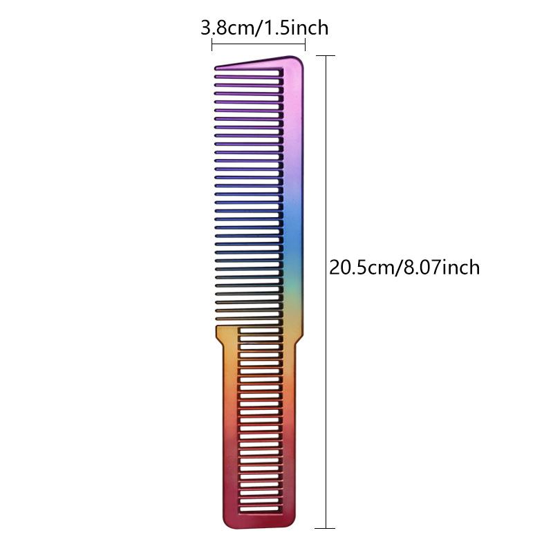 Electroplating Haircut Hairdressing Comb Colorful Rainbow Comb Portable Barber Hairdressing Tool Men Hair Salon Combs Brushes