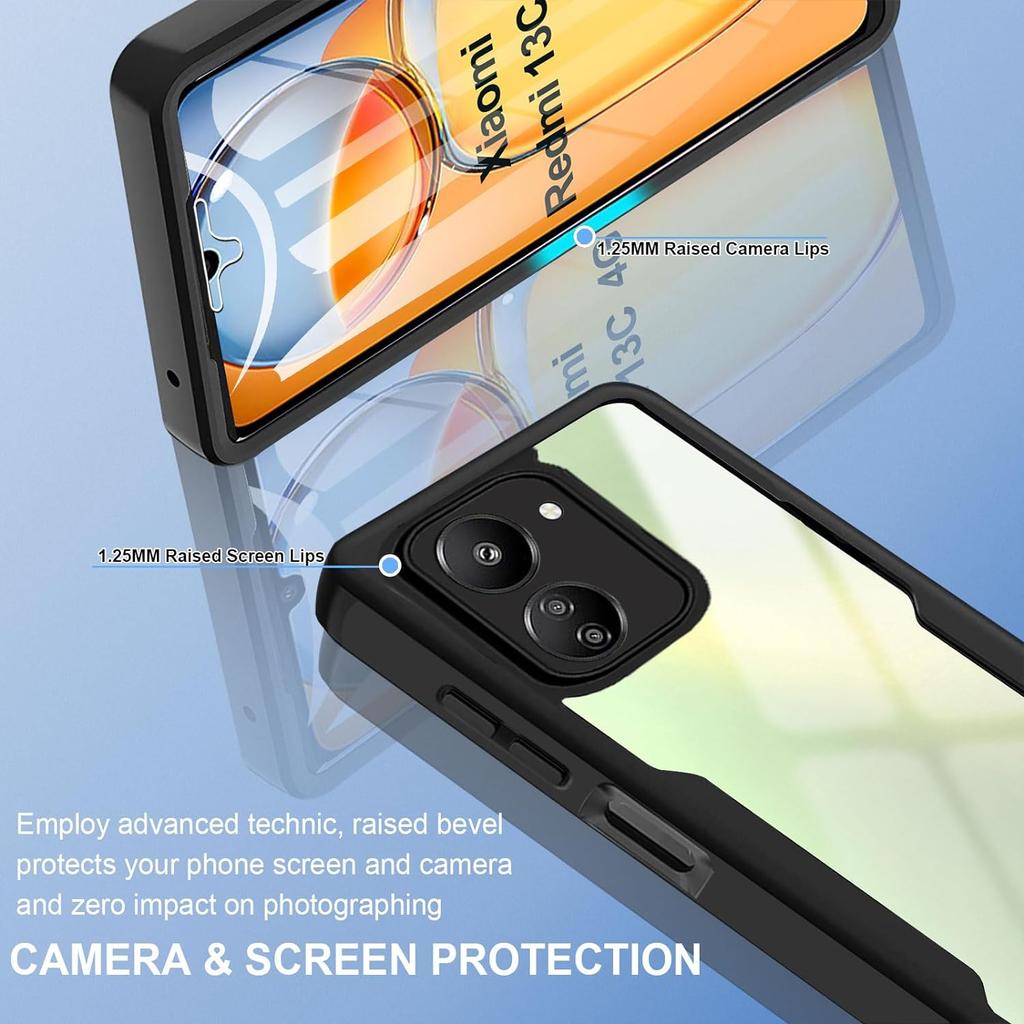 Liquid Silicone 360 Degree Hybrid Case for  Xiaomi Redmi 13C 4G 9C 10A 10C 10 2022 12C 12 4G Protect Shockproof Full Protection Cover