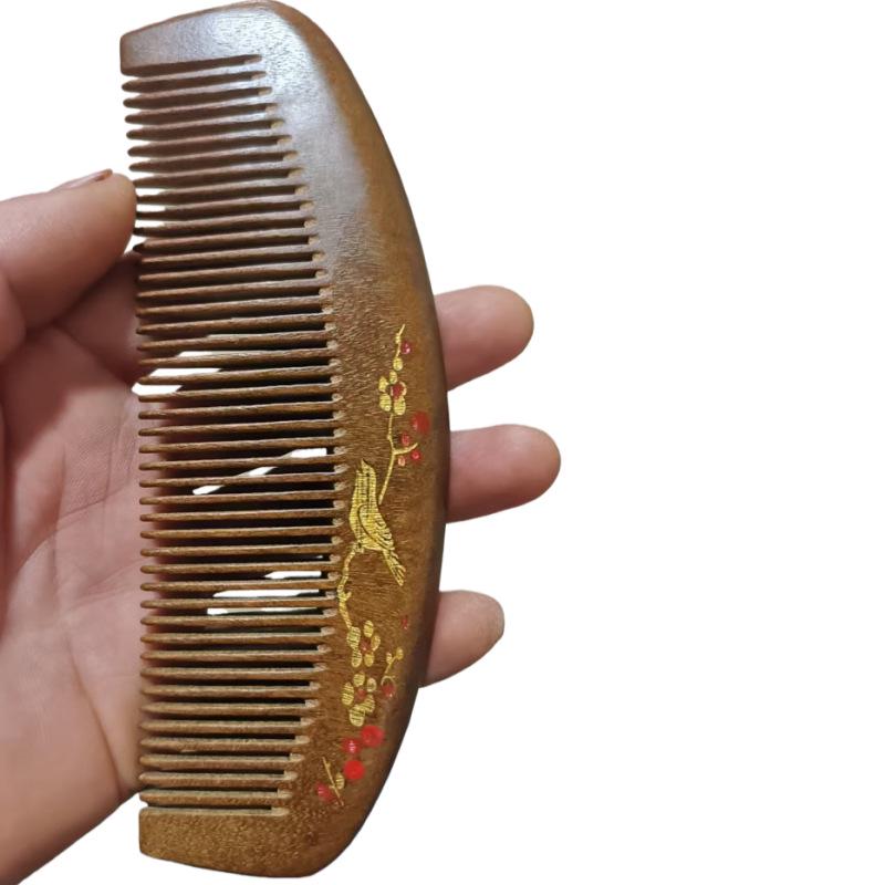 Non-Pear Wood Meridian Massage Brush: Full Body Meridian Dredging, Fat Burning, Abdomen Scraping with Pure Brass.