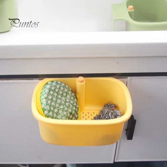 Fruit Draining Basket for Sink Hanging Strainer Basket, One-Press Food Waste Catcher, Anti Clogging Durable ABS Stainless Steel Filter, Practical