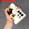 2DFlat Samsung phone case Cute Cats Peeking with Hearts and Playful Text Applicable to Galaxy S23 S24 S25ULTRA S26 A12 A14 A15 A16 A54 A55
