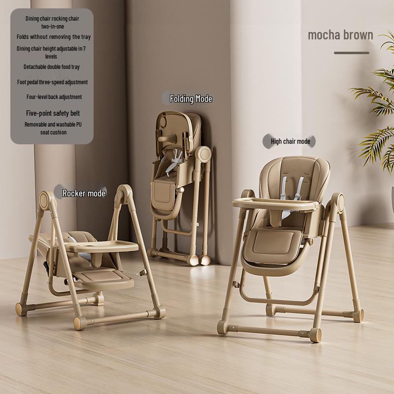 Adjustable Foldable High Chair & Portable Infant Dining Seat