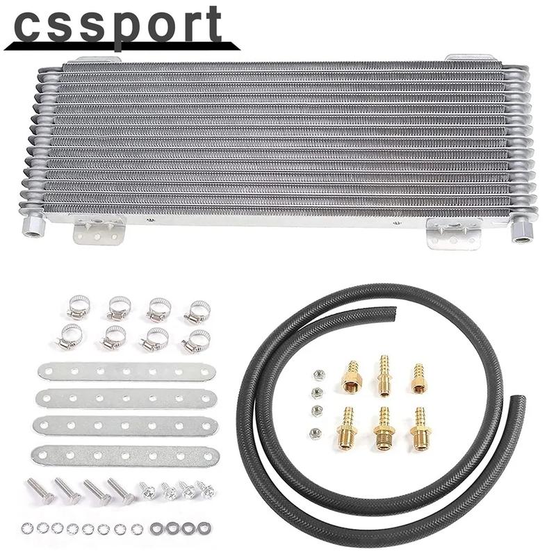 LPD47391 Heavy Duty Transmission with Mounting Hardware Performance Oil Cooler Low Pressure Drop Transmission Oil Cooler