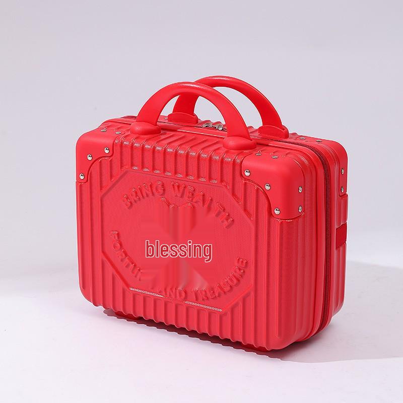 14palcový retro kosmetický kufřík: Roztomilé, přenosné cestovní úložné prostory pro ženy a studenty