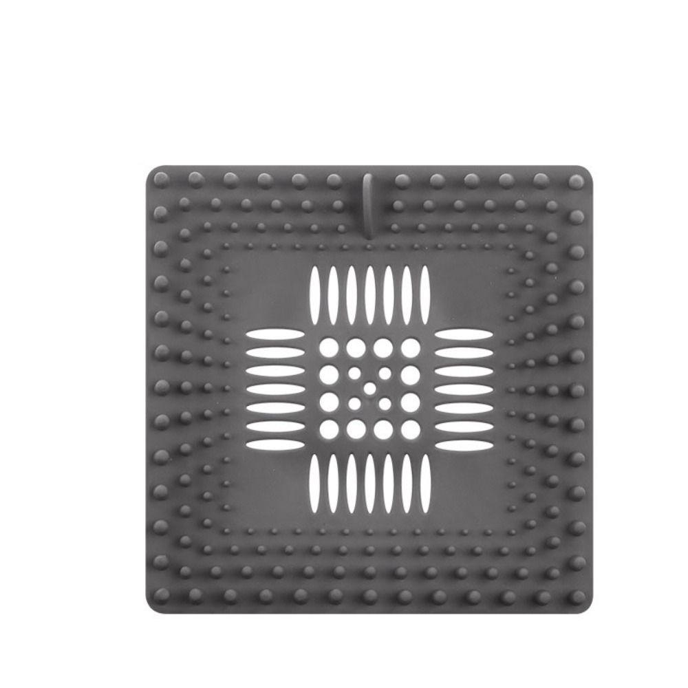 

Прочный силиконовый слив для душа, антиблокирующий дезодорант, квадратный коврик для слива, водонепроницаемый фильтр для слива ванны, кухня серый