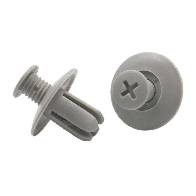 Kalili Gray Black 8mm Hole Auto Plastic Bumper Door Screw Push-Type Expanding Rivet Panels Trim Retainer Nylon Fasteners Clips 172Gray