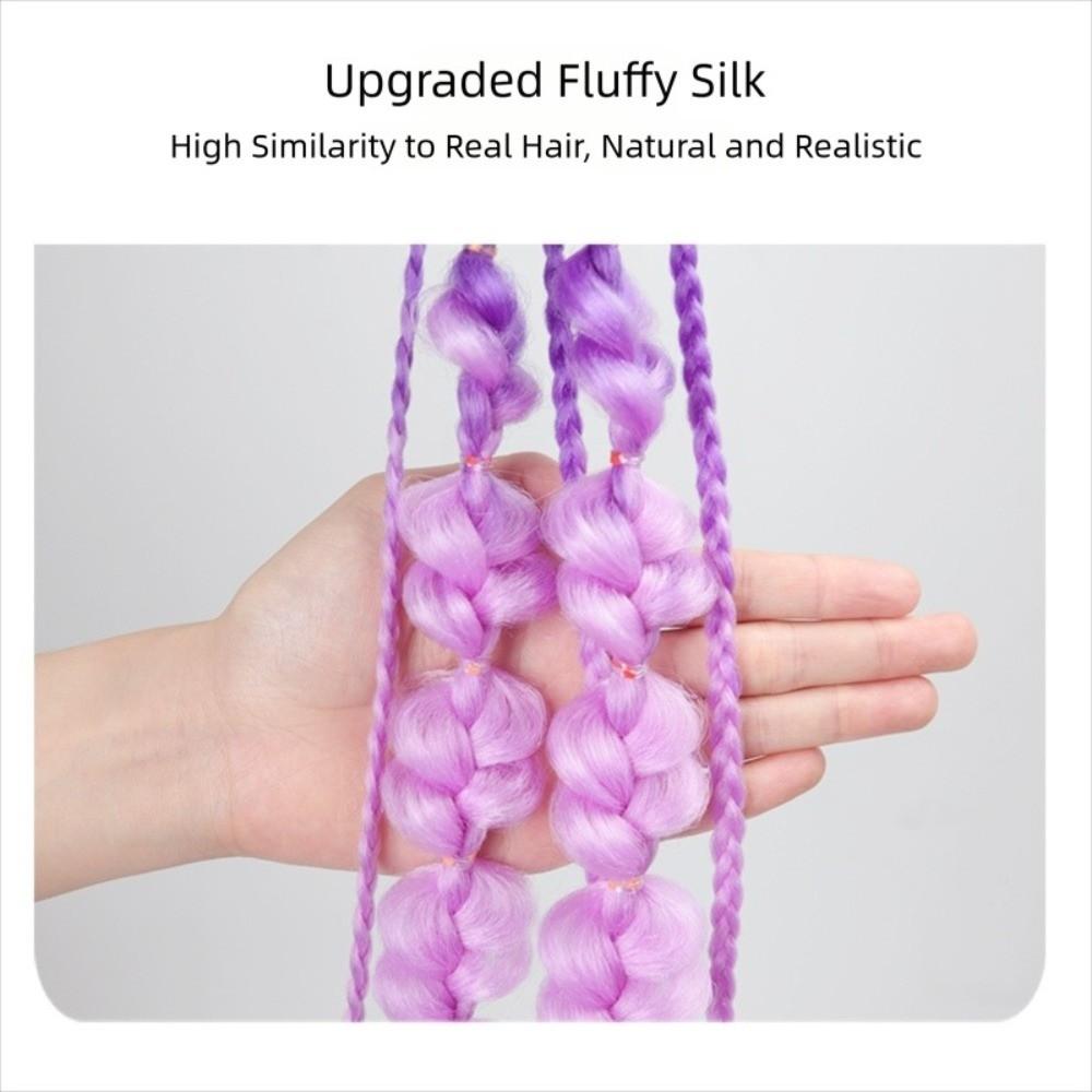 Lantern Braid Bubble Jumbo Braid Colorful Braided Ponytails Natural Twist Braid Bulk for Women