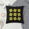 Video Game Geometry Dash Square Pillowcase Cushion Cover Pillow Case Throw Pillow Cover for Home Bedroom Car