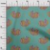 oneOone Cotton Flex Fabric Fish Block Printed Fabric 1 Yard 40 Inch Wide