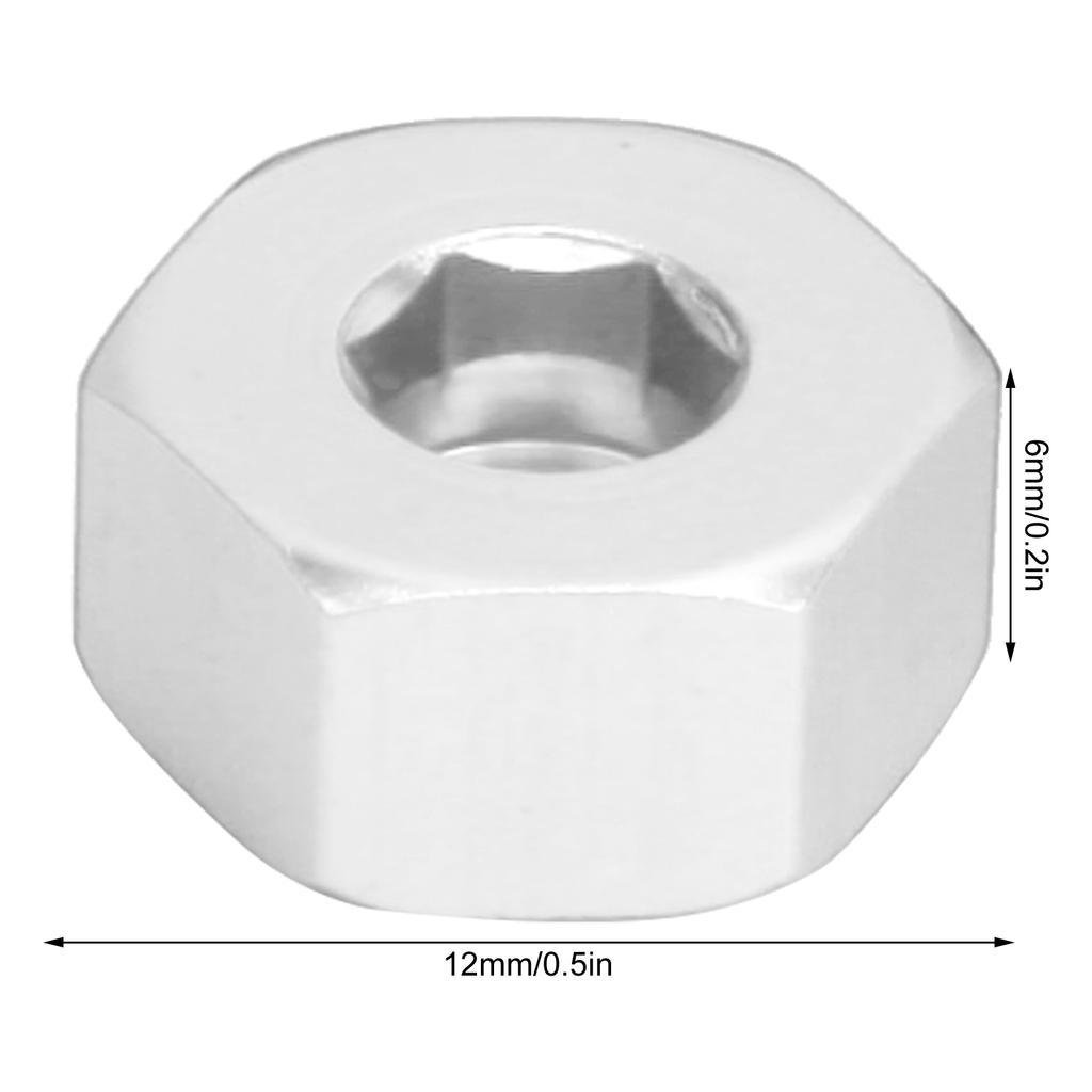 4pcs 5mm to 12mm Combiner Wheel Hub Hex Adapter Accessory for WPL D12 1Celsius10 RC Trucks