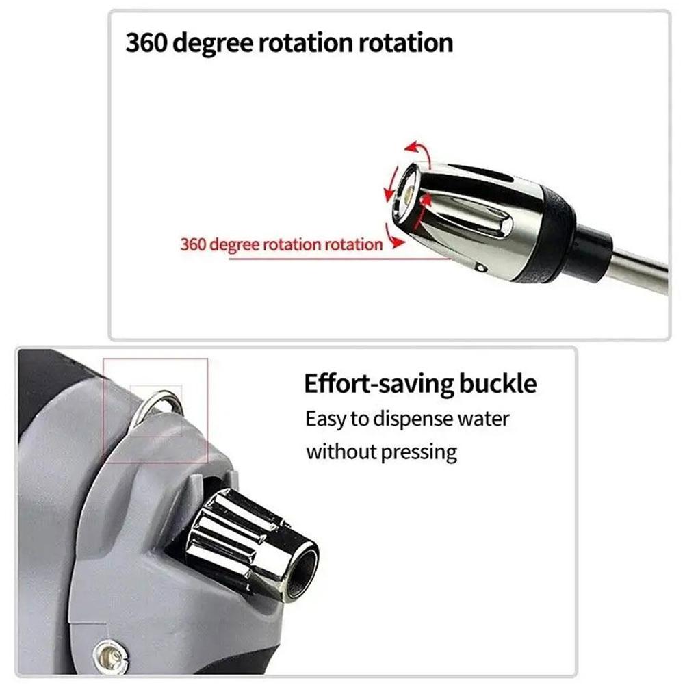 High Pressure Car Wash Gun Adjustable Metal Water Spray Nozzle For Expandable Garden Hose Pipe Lawn Irrigation Cleaning Sprayer