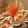 Maintenance Free Faux Plants Fall Artificial Flower with Eucalyptus Leaf, Lifelike Plants, Decor UV Resistant Fake for Autumn Thanksgiving Harvest
