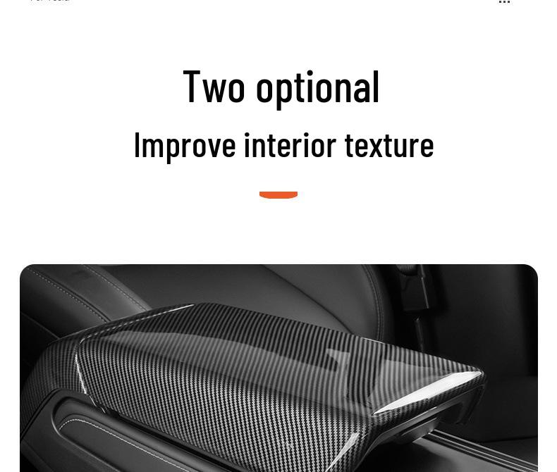 Tesla Model 3/Y Carbon Fiber Rear Vent Armrest Cover