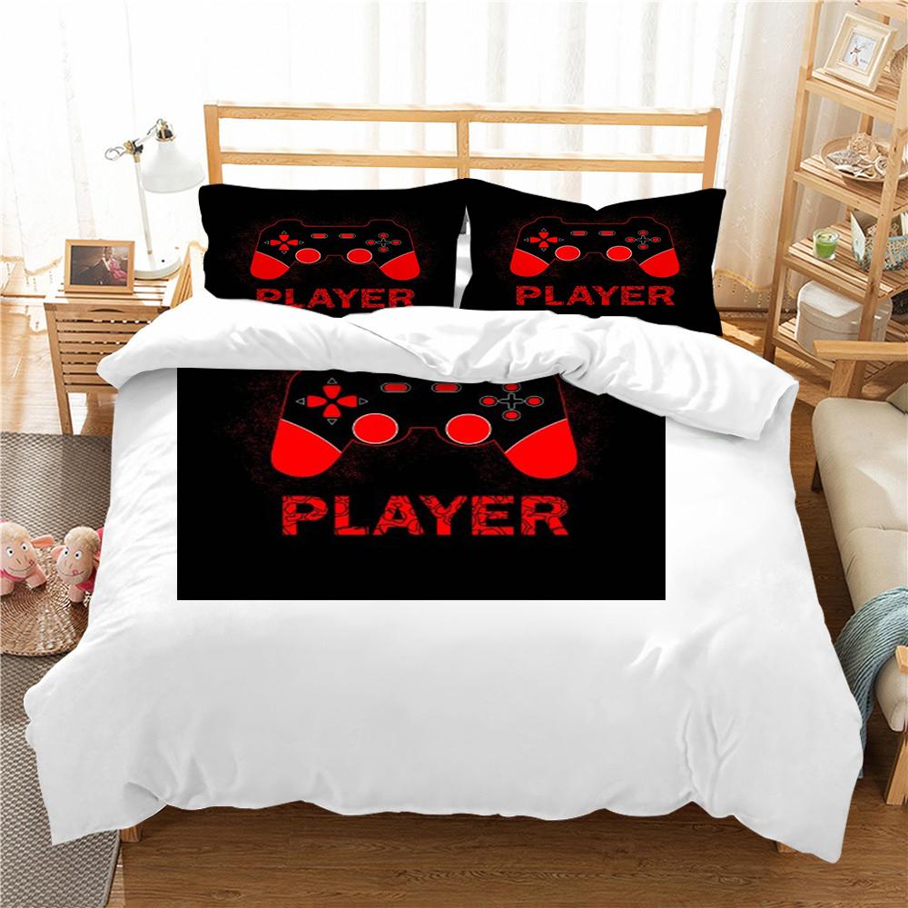 Duvet Cover Set Gamepad Printing Bedding Set Cartoon Pattern Home Setting Set Children Adult Single Twin Bedding Set