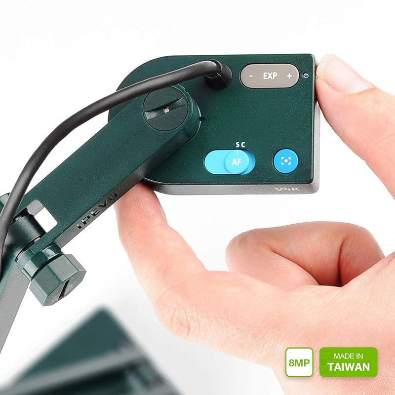 IPEVO Document Camera V4K, 72° Field of View, 8MP, 4K (UHD), USB Connection, Omnidirectional Microphone, Basic Model
