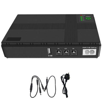 Přenosný nepřerušitelný zdroj napájení 10400mAh UPS 5V/9V/12V pro WiFi router, záložní adaptér s velkou kapacitou