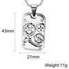 Steampunk Machine Pendants Jewelry Stainless Steel Rotatable Gear Design Men Mechanical Manual Pendants&Necklaces