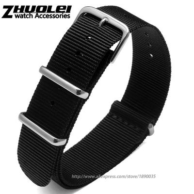 Nouveau chegou bracelet de montre en nylon 18mm 20mm 22mm 24mm étanche Bracelets sport vert armée kaki bleu bracelet de poignet Accessoires de bracelet