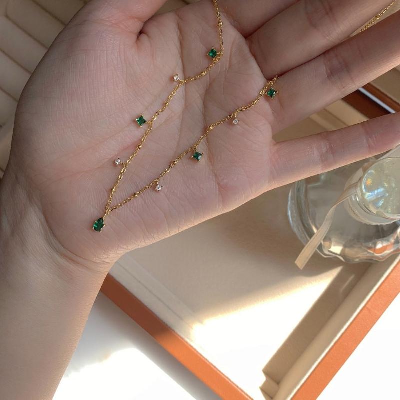 Delicate Clavicle Necklace Beautiful Chain Necklace Copper Texture Perfect for Evening Parties and Special Occasions