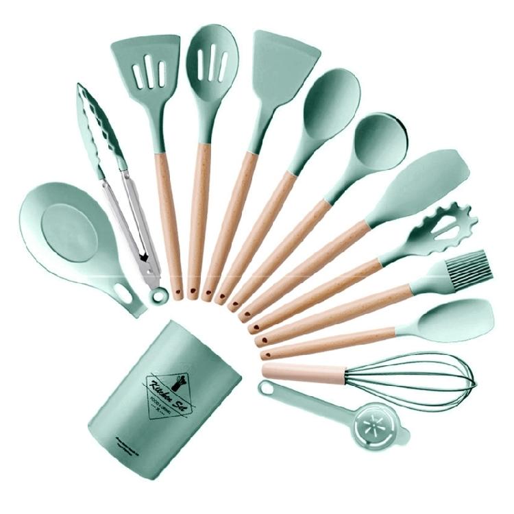 14 Pcs Silicone Kitchen Utensils Set Heat Resistant Cooking Utensils Easy Clean
