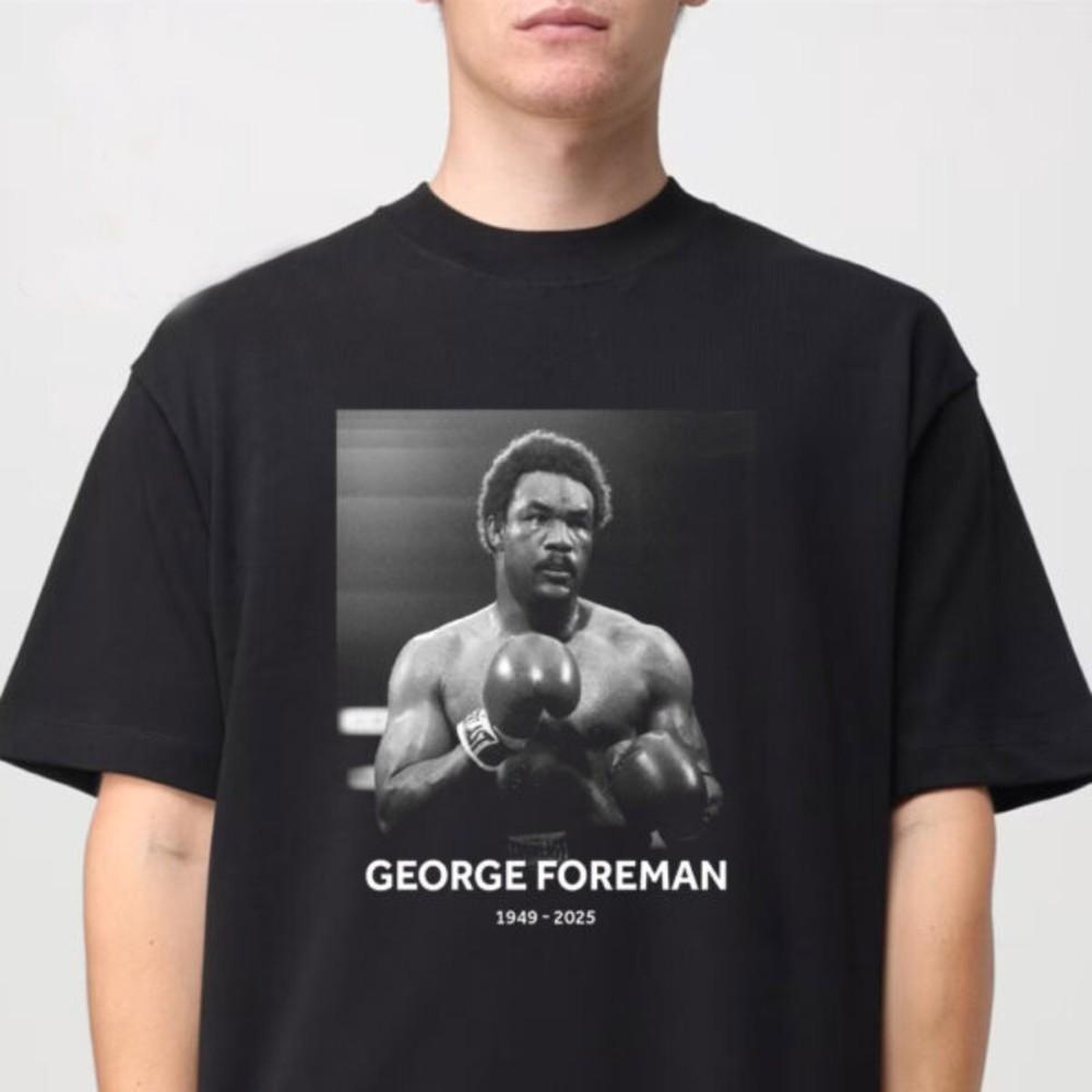 Men's Cotton T-Shirt, Quick Dry Breathable, Summer Casual Wear Rip Legend George Foreman Heavyweight Boxing Champion Unisex T-Shirt