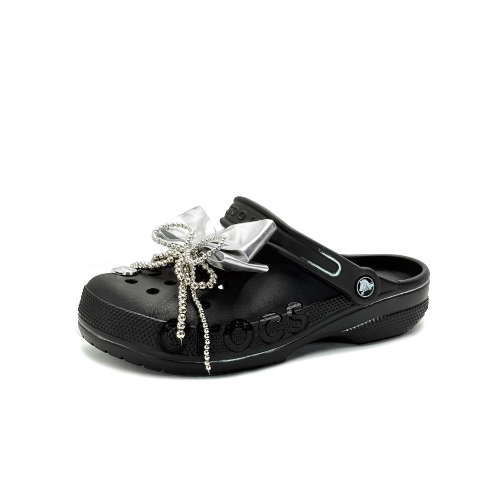 

Crocs Baya Classic clog EVA Silver Night Butterfly Beya Sweet Cool Ins Обувь с отверстиями Женская 38-39 серебряный