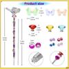 Fairy Butterfly Wand Plant Stake Set Suitable for Different Festivals Garden Stakes Outdoor Decorative Beaded Items Garden Tool