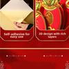 Horse Pattern New Year Fu Character Wall Decal Self Adhesive Sturdy Window Door Stickers Chinese New Year Decorations