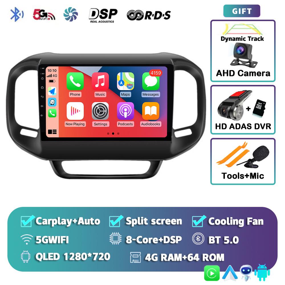 Android 14 Carplay Auto 4G+WIFI Car Radio For FIAT Toro 2017 - 2021 Multimedia Video Player Navigation GPS DSP 360 Camera Stereo
