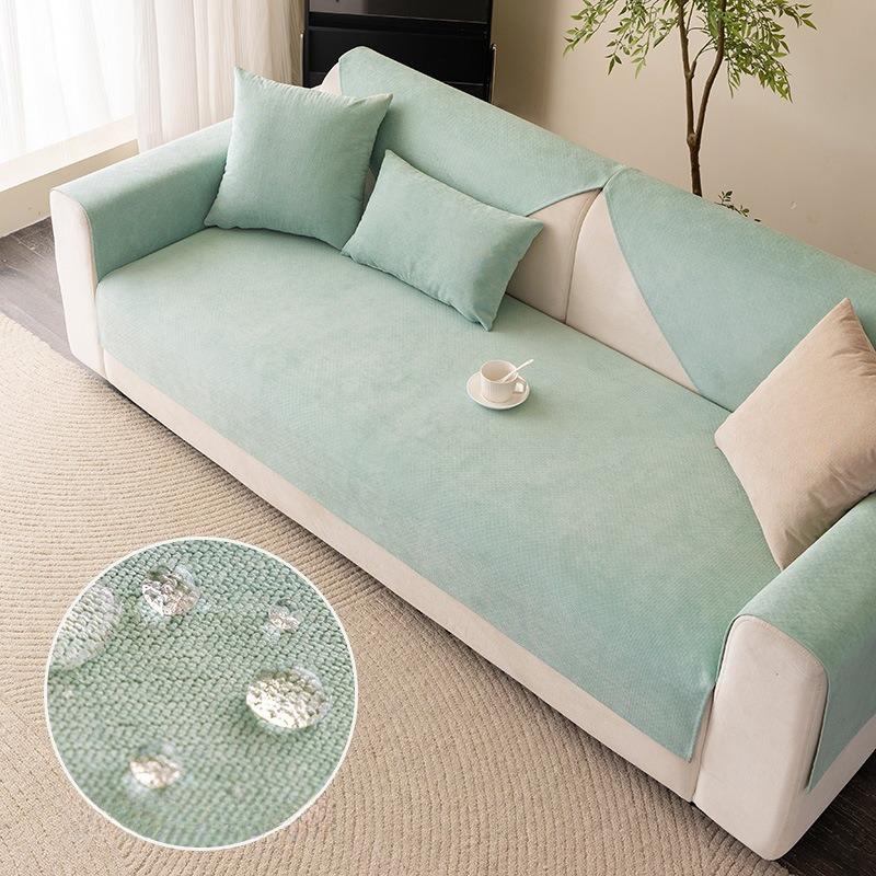 1PC Waterproof Non-slip Sofa Seat Cover Anti-Cat Scratch Sofa Slipcover L Couch Mat Towel Living Room