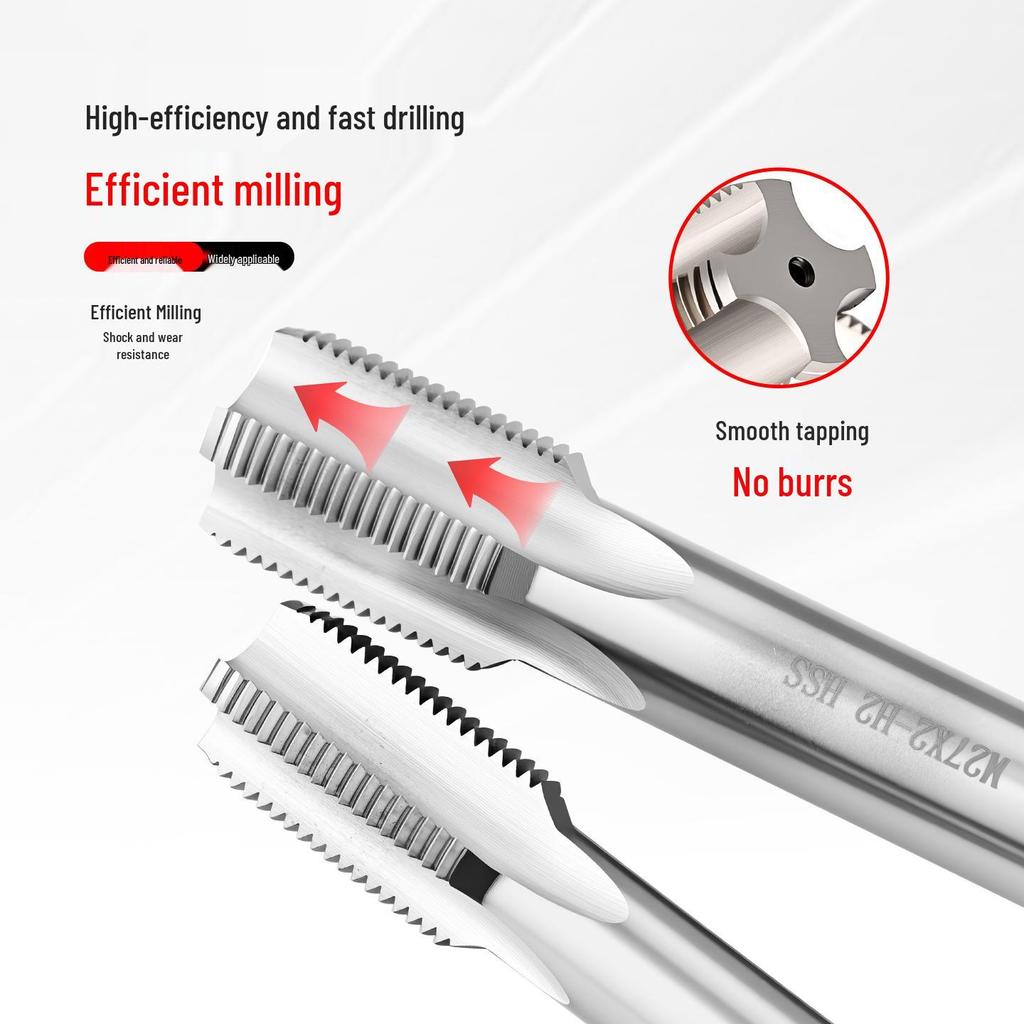 Non-standard Thread Machine Tap, Straight Flute, Sizes M15-M19 with Pitches 0.5-1.5.