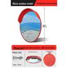 Outdoor Traffic Convex Mirror: Anti-theft Round Wide-Angle Reflective Mirror with Red Black Back