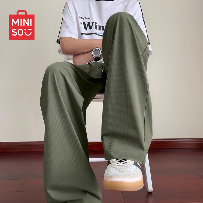 MINISO Men's Ice Silk Straight-Leg Casual Pants