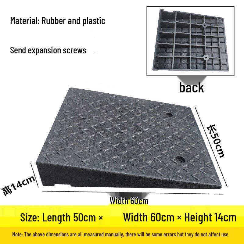 Rubber and Plastic Sloped Threshold Ramp Pad
