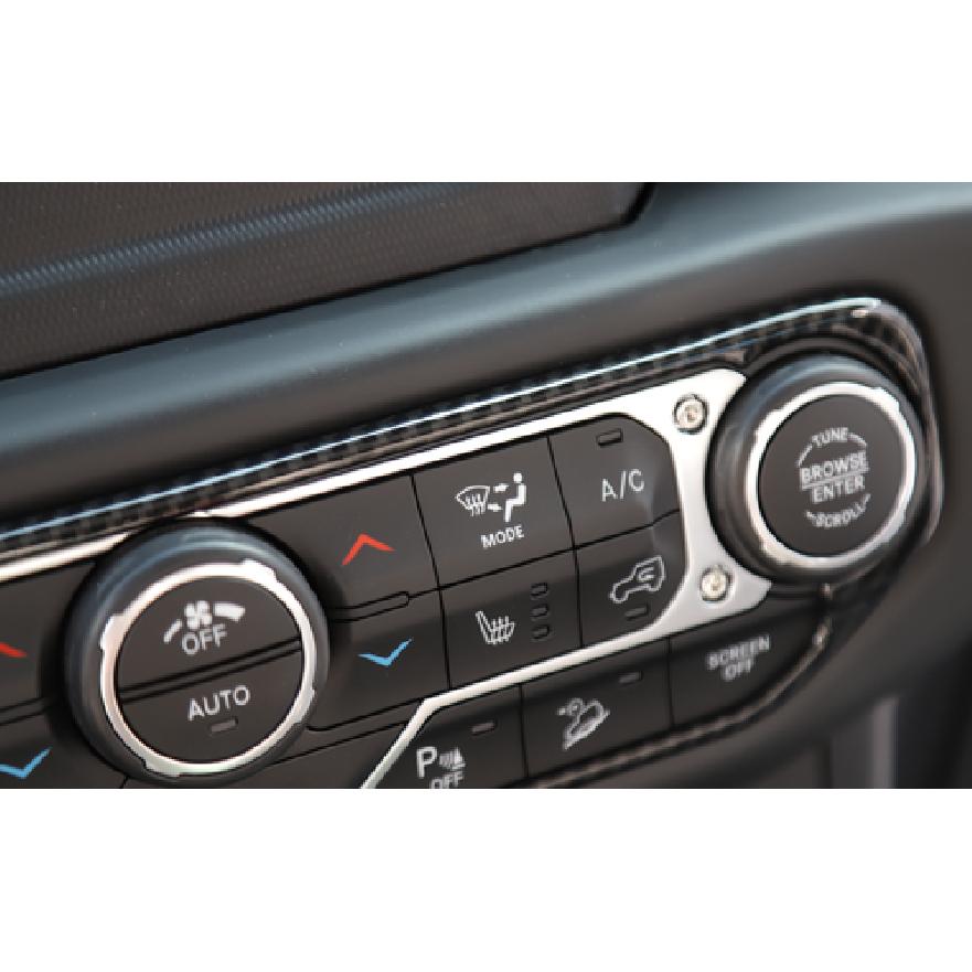Carbon Fiber Center Control Air Condition Switch Cover for Jeep Wrangler JL JLU