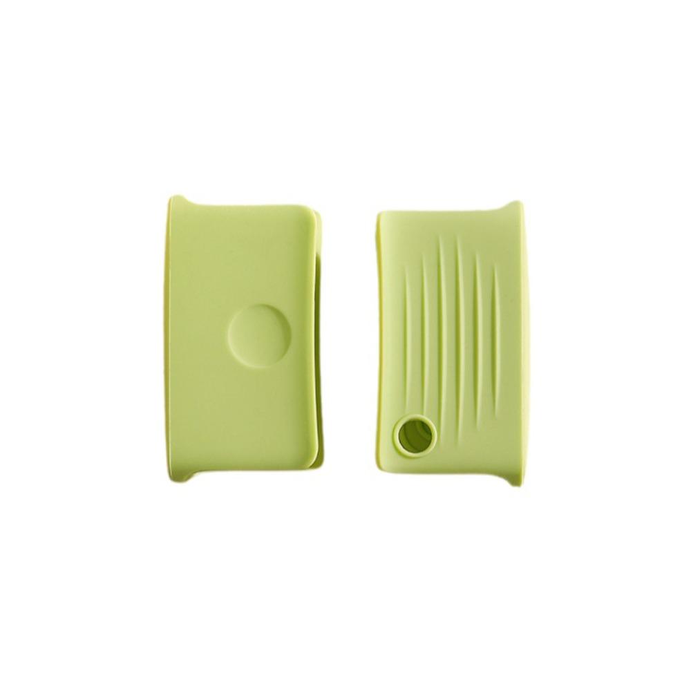 2Pcs Non-Slip Silicone Pot Handle Cover Heat Insulated Heat Resistant Pot Ear Clip Sleeves Thicken Pot Holder Sleeves зелёный