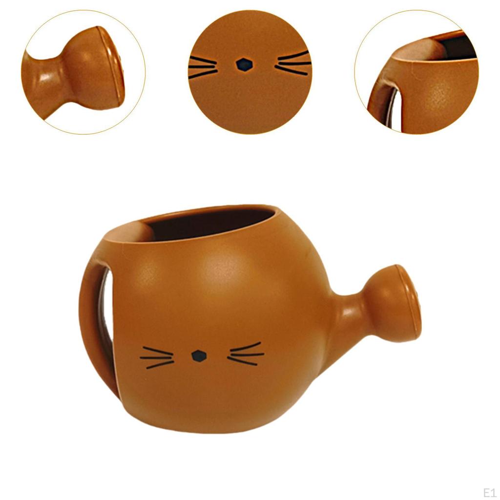 Watering Can for Kids Flower Bed Pot Office Boys Indoor Outdoor Orange