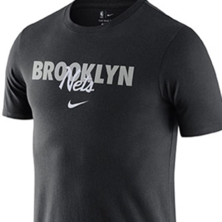 Nike NBA DRI-FIT Front Logo Short Sleeve Tee 'Brooklyn Nets Black' Men's CV1219-010