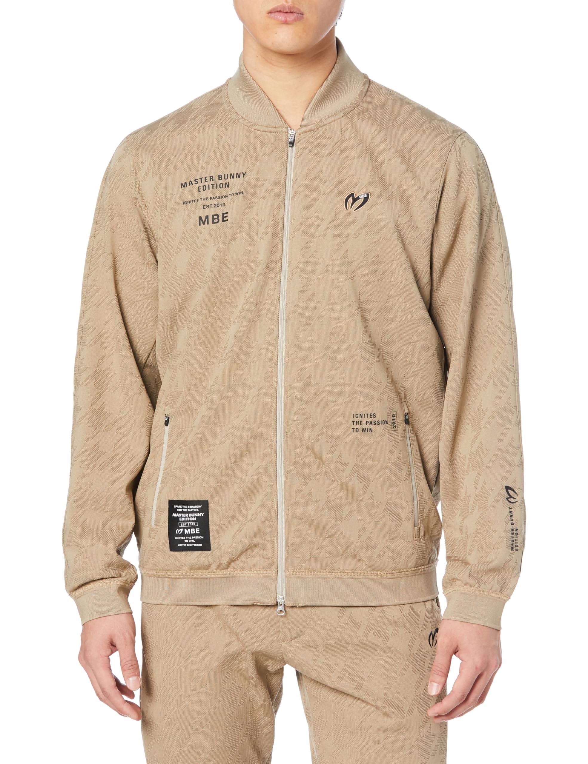 

long sleeve full zip sweatshirt suitable for Golf outerwear 7 [Master Bunny] Men s (staggered print, stretch, setup) / / 758-3262901 040_Beige [3L]