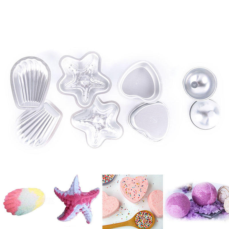 2x Aluminum Round Bath Bomb Mold Mould For DIY Own Fizzles Craft Baking Cake
