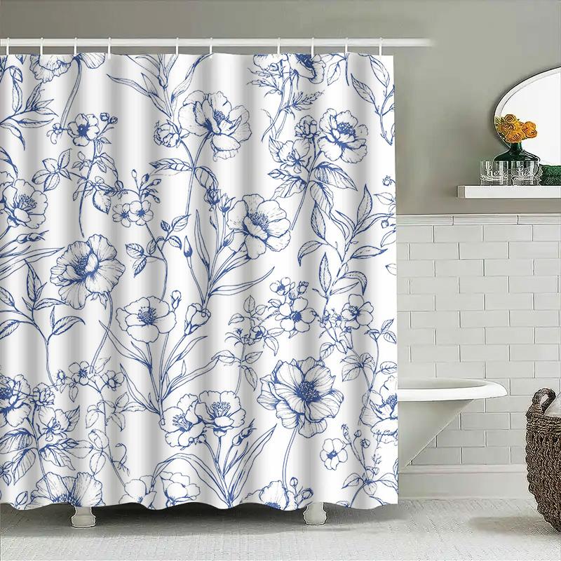 Beach House Decor Shower Curtain Set Nautical Lighthouse Seagull Design For Bathroom Waterproof Fabric Multiple Sizes Available