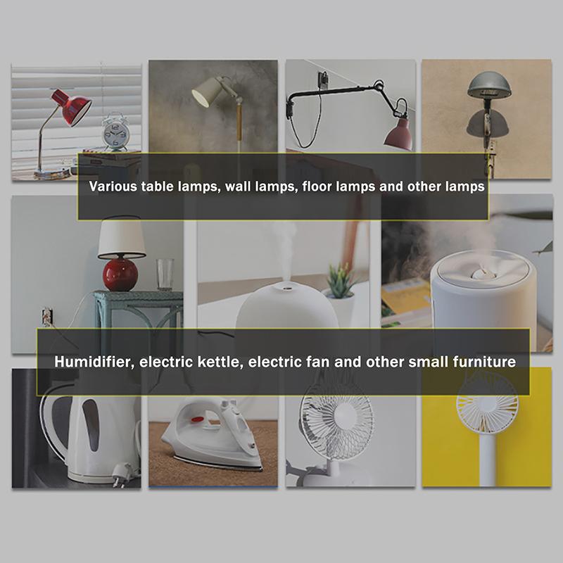 Control Wire 328 Switch Lamp 1 To 2Double Control Switch Led Lamp Bed Headlight Wire On/Off Button Table Lamp Power Switch