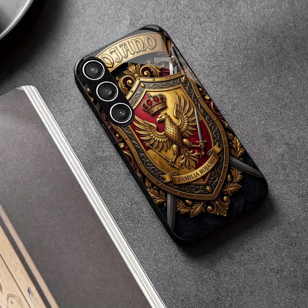 

Eagle Crown Pattern Hard case Men Glass PhoneCase for Samsung Galaxy S26 S25 S24 S23 S22 FE Ultra Plus Dropresistant Handsome GalaxyS25