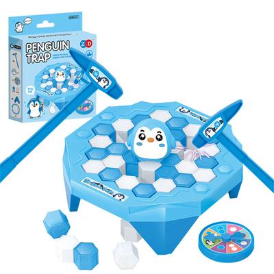 Save Penguin Ice Block Breaking Game Mini Penguin Trap/ Frog/ Duck Break Ice Game Set With Turntable For Parent-Child Toy