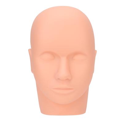 Mannequin Doll Face Eyelash Practice Training Silicone Cosmetology Doll Face for Makeup Skin Color