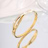 Titanium steel  double-layer diamond-encrusted hollow Roman numerals open  fashion non-fading 