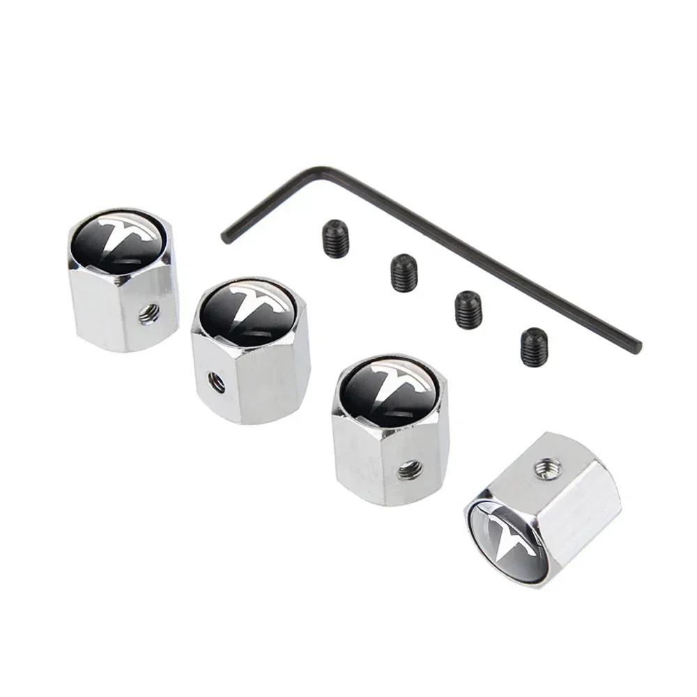 

Car Sticker Tesla 4pcs Car Tire Valve Caps Air Rim Cover Tyre for Tesla Model 3 Y ModelS X ModelY Roadster P75D P85D P90D P100D срібний